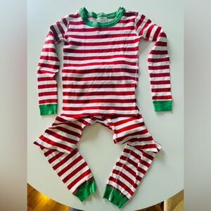 Hanna Andersson Red Striped Long John Pajamas
